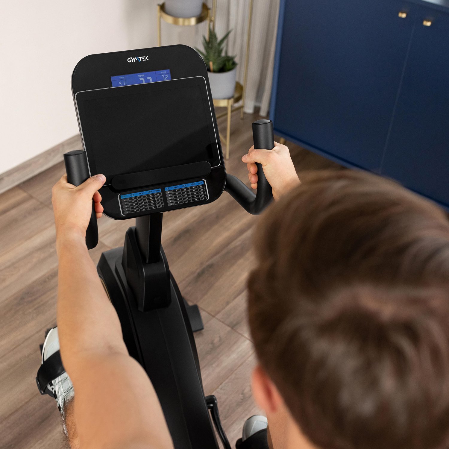 Горизонтальний велотренажер Gymtek XBR6000 електромагнітний синій — мініатюра 7