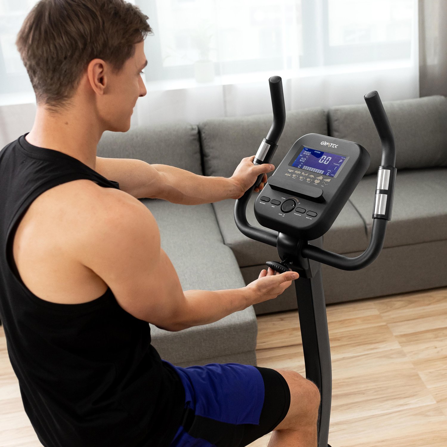 Велотренажер Gymtek XB4500 електромагнітний синій — фото 4