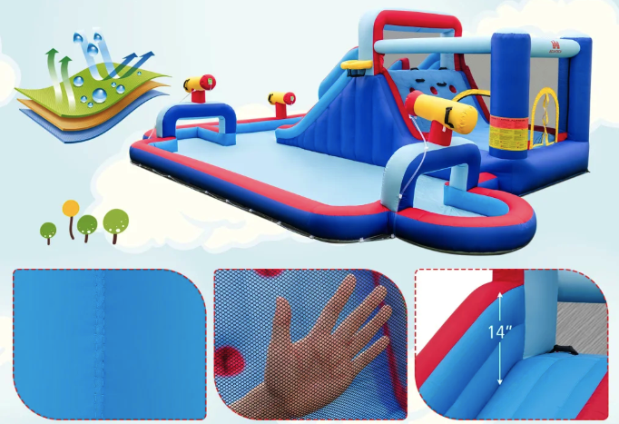Надувний парк Costway Fun Kids із водними гірками (без вентилятора) — фото 5