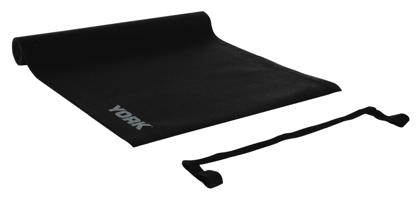 Килимок (мат) для фітнесу та йоги York Fitness 0,3см чорний — фото 3
