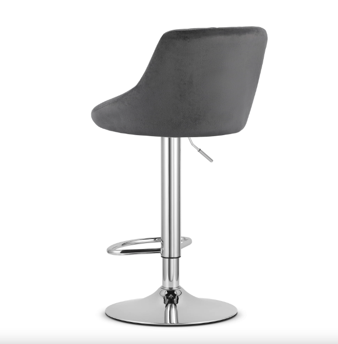 Барний стілець Leobert Kast з спинкою сірий — фото 5
