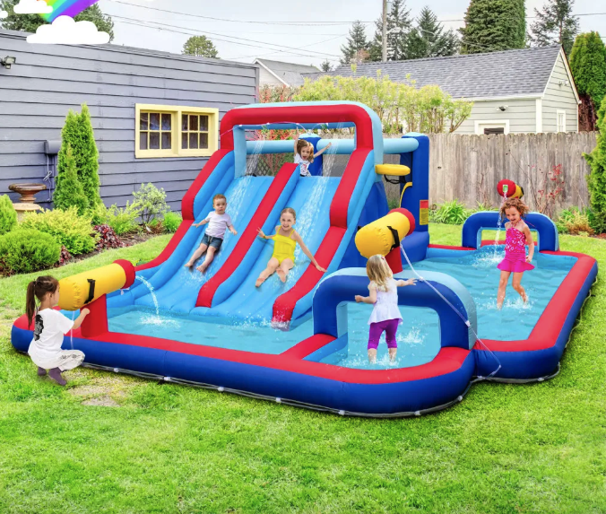 Надувний парк Costway Fun Kids із водними гірками (без вентилятора) — фото 3