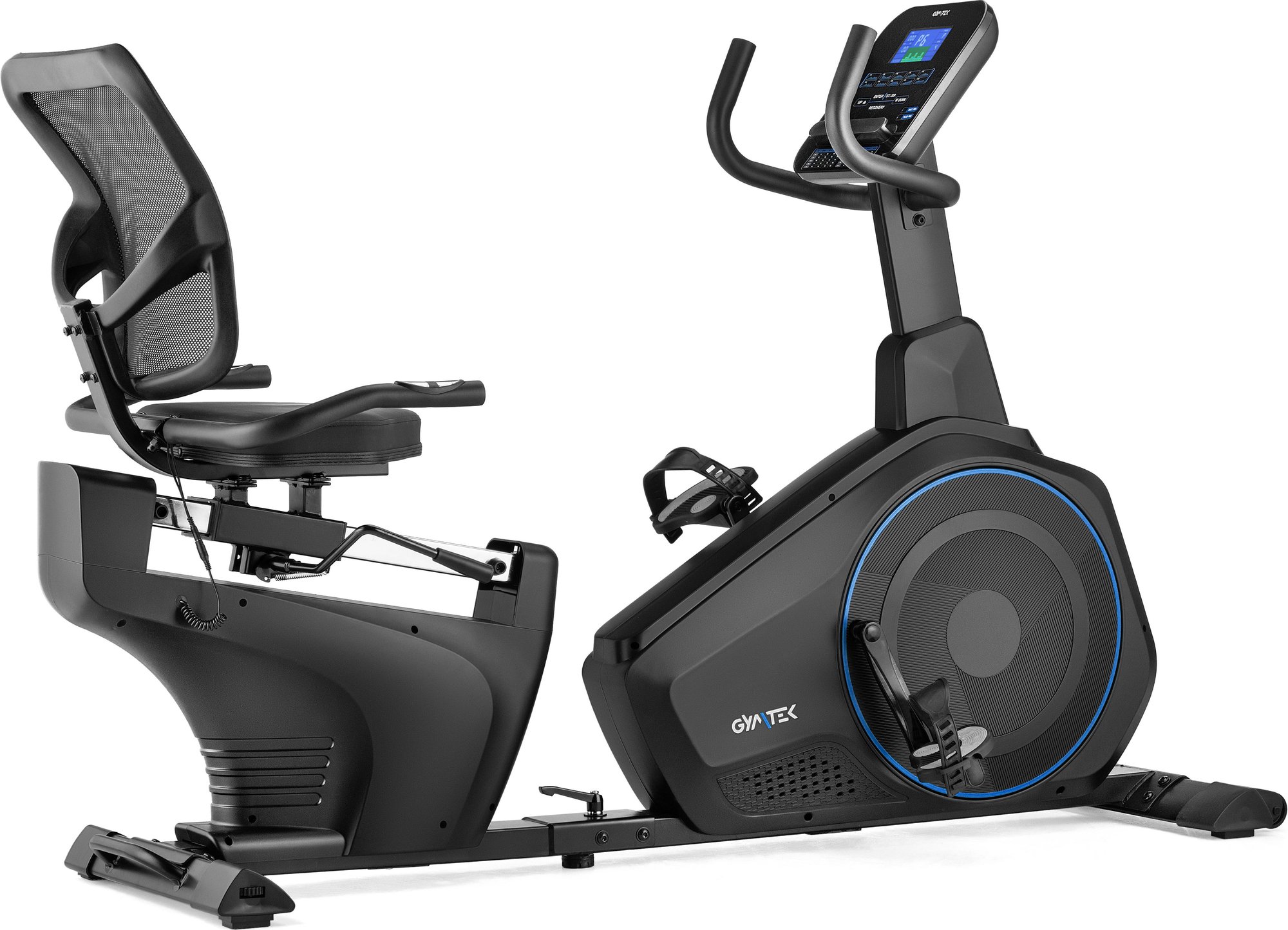 Горизонтальний велотренажер Gymtek XBR6000 електромагнітний синій — мініатюра 10