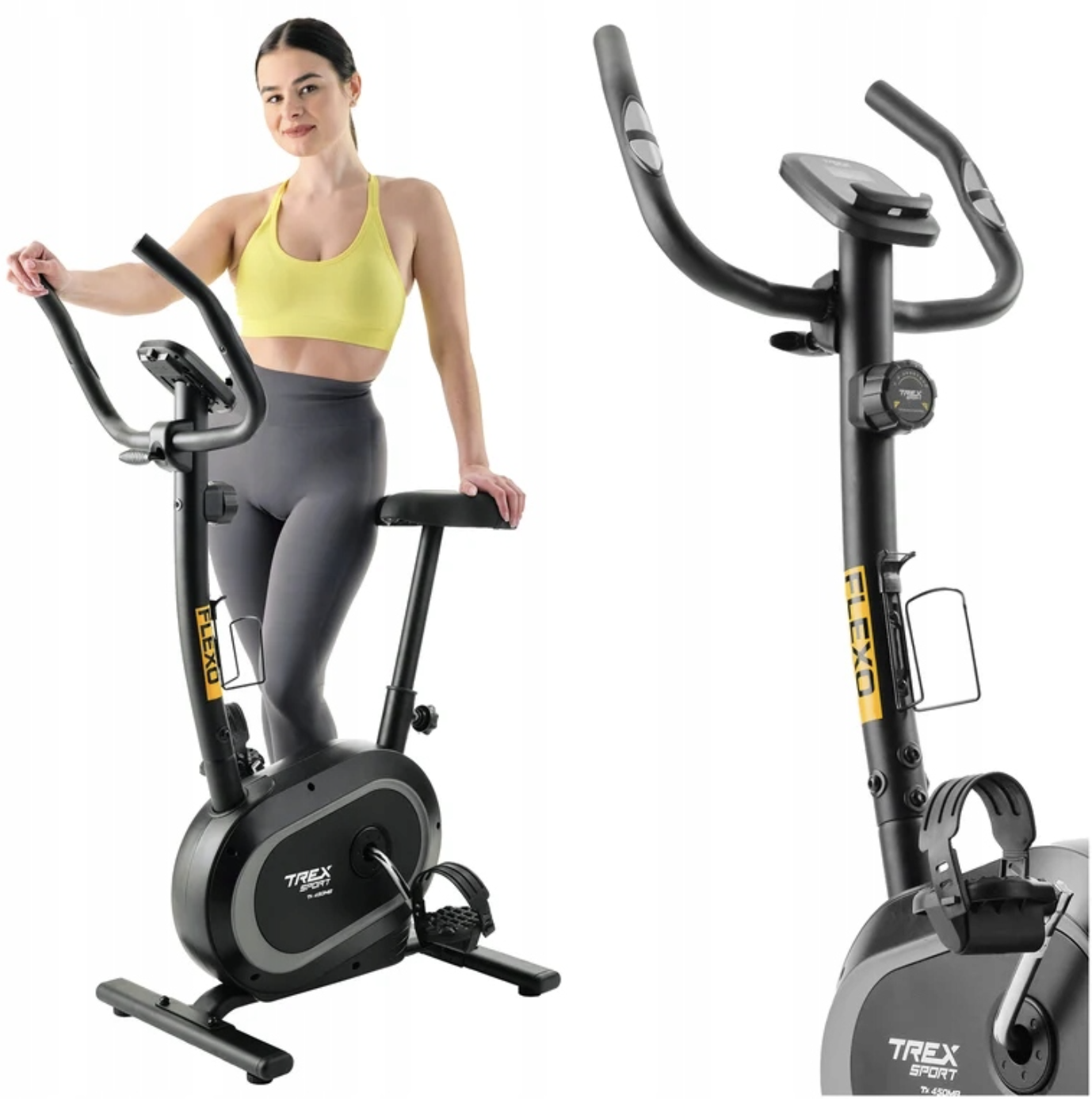 Велотренажер Trex Sport TX-450MB FLEXO магнітний чорний — фото 4