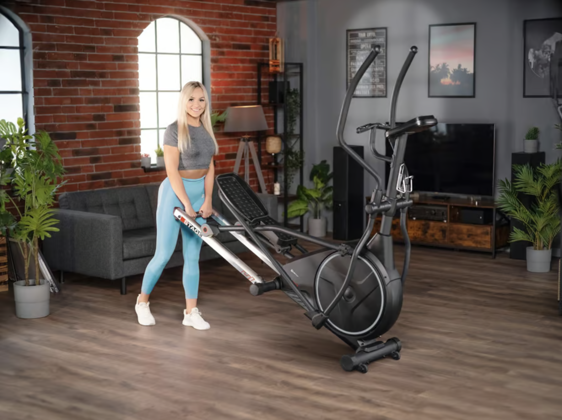 Орбітрек Hop-Sport HS-160CF Stage електромагнітний сірий — фото 4