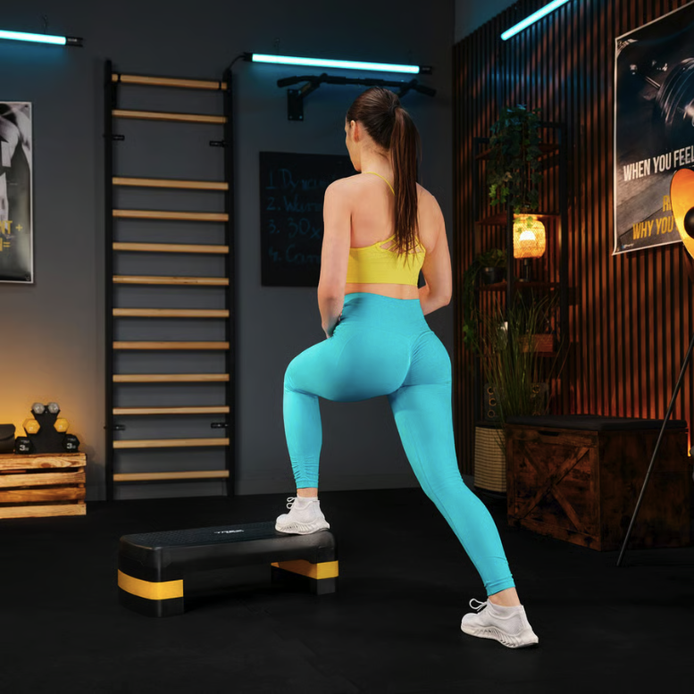 Степ платформа Trex Sport TX-030AS 3 рівнева чорно-жовта — фото 3