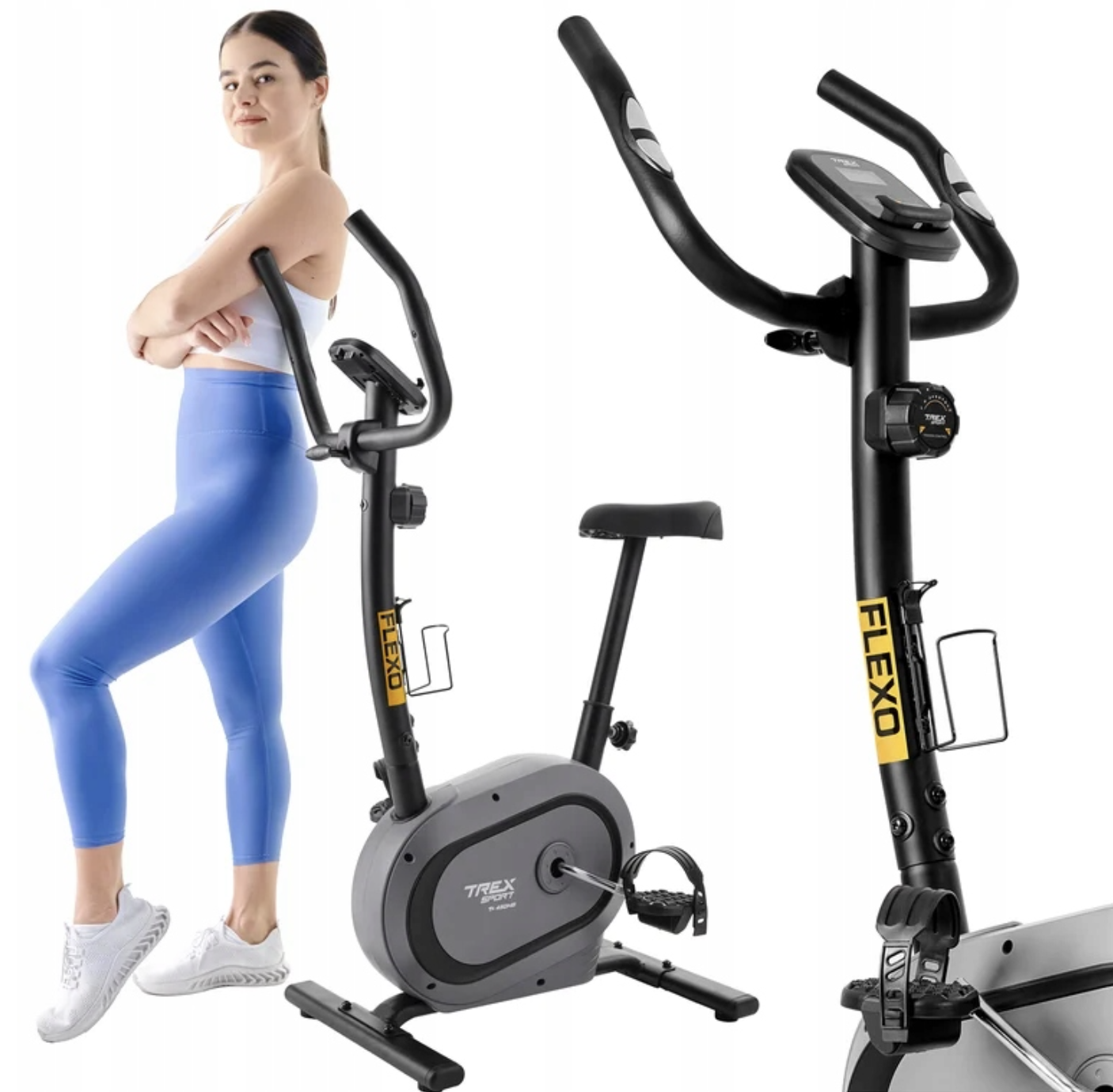 Велотренажер Trex Sport TX-450MB FLEXO магнітний сірий — фото 4