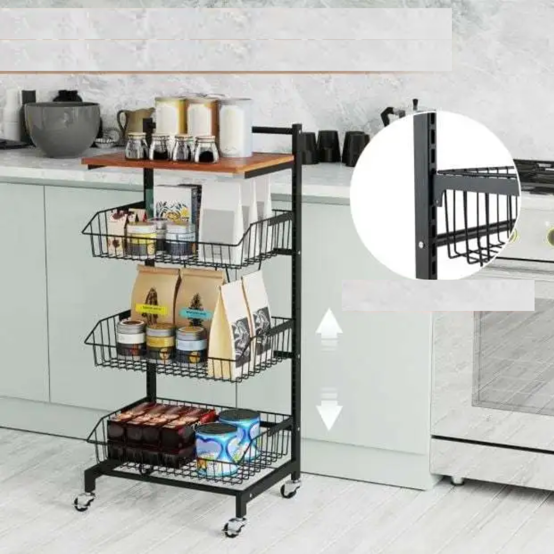 Стелаж Costway Vroda мобільний в стилі Loft — мініатюра 6