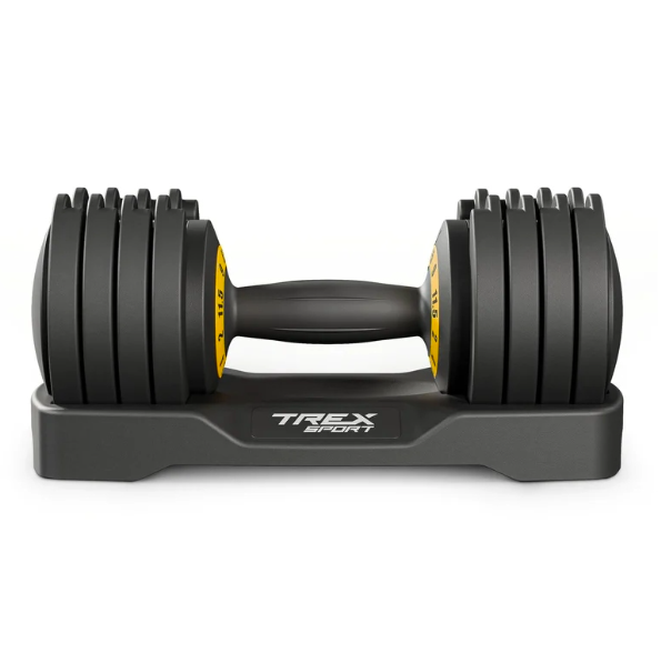 Гантель розбірна регульована Trex Sport 2-11,5кг чорний — фото 4