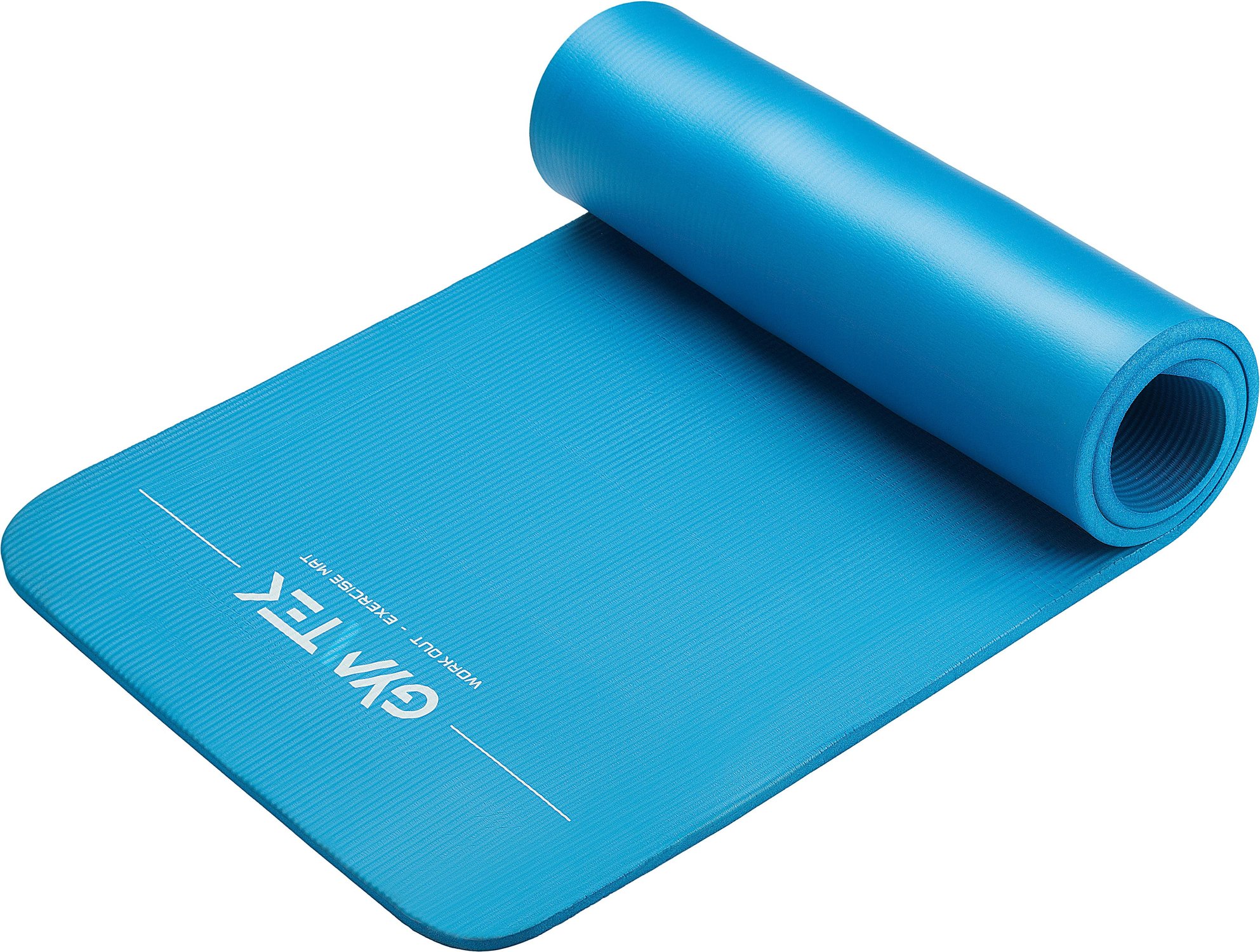 Килимок (мат) для фітнесу та йоги Gymtek NBR 1,5см голубий — фото 1