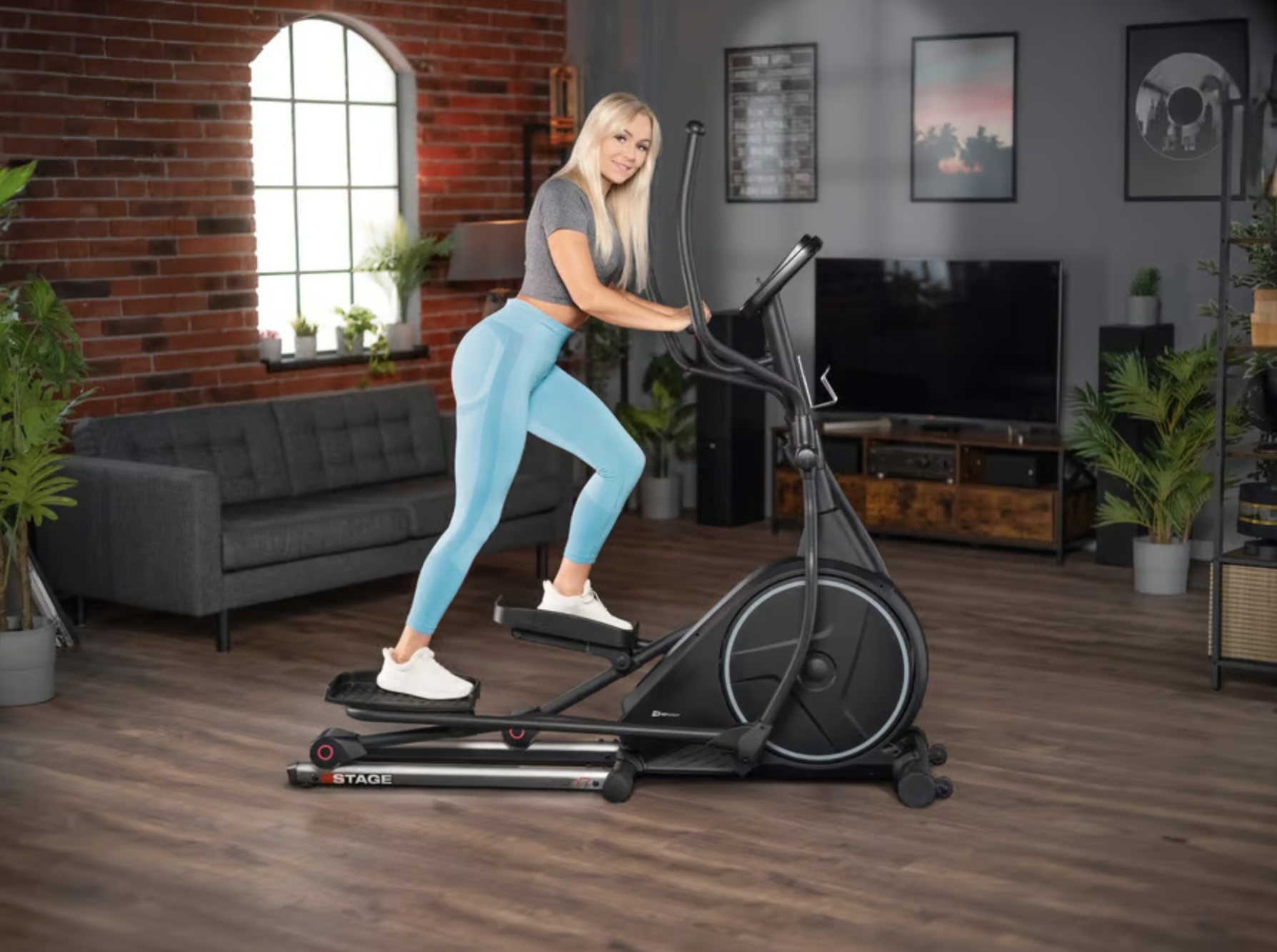 Орбітрек Hop-Sport HS-160CF Stage електромагнітний сірий — фото 3