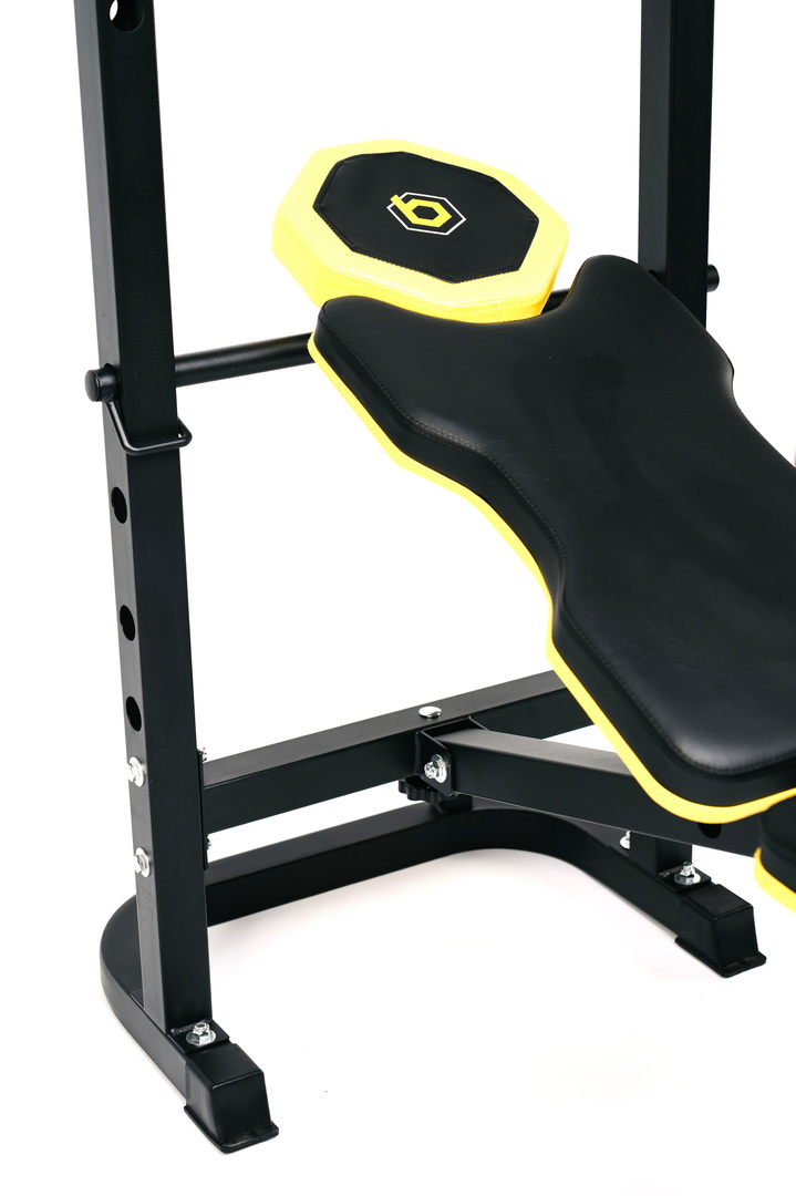 Тренувальна лавка Besport WB-003 горизонтальна для жиму зі стійкою під штангу — фото 5