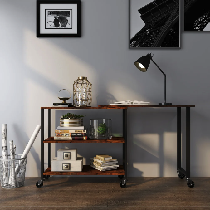 Стіл L-подібний Costway King обертовий в стилі Loft — фото 3