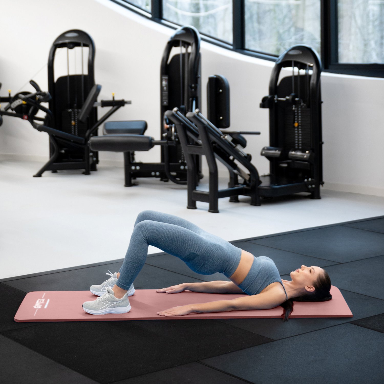 Килимок (мат) для фітнесу Queenfit NBR 1,5см рожевий — фото 2