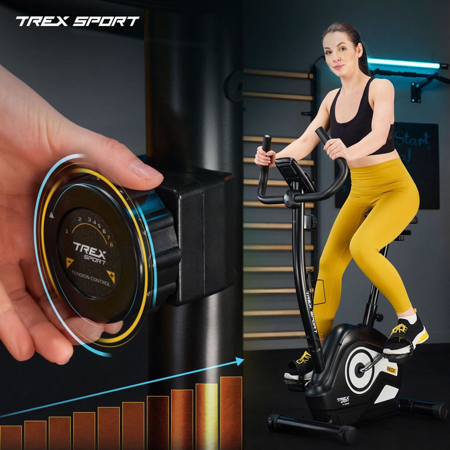 Велотренажер Trex Sport TX-400MB Reck магнітний чорно-білий — фото 2