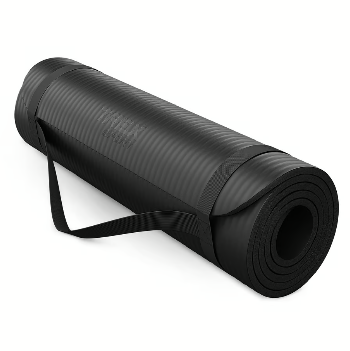 Коврик для йоги Trex Sport TX-018NGM NBR 1см 180х60 чорний — фото 1