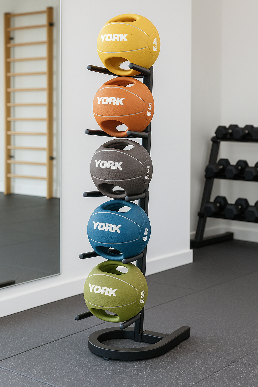 М'яч медбол 5кг York Fitness із двома ручками, помаранчевий — фото 3