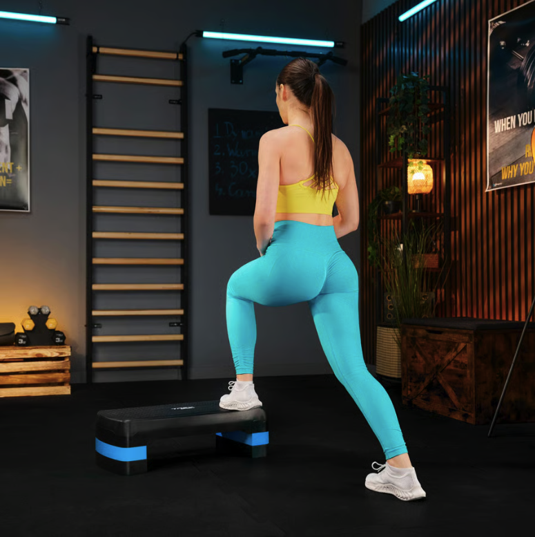 Степ платформа Trex Sport TX-030AS 3 рівнева чорно-блакитна — мініатюра 8